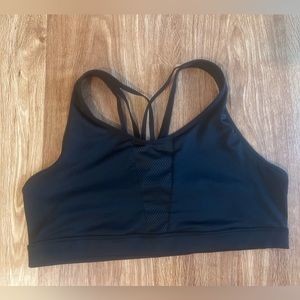 C9 black strappy sports bra. Size XL